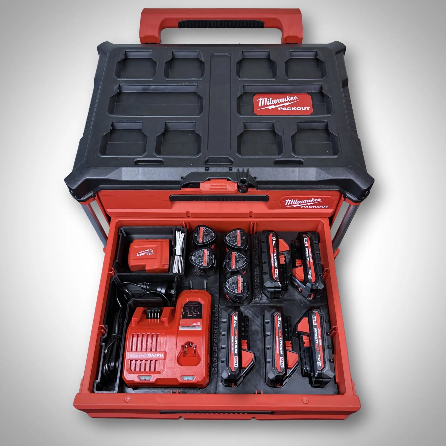M18 HIGH OUTPUT 3.0 Battery Insert for Milwaukee PACKOUT Drawers