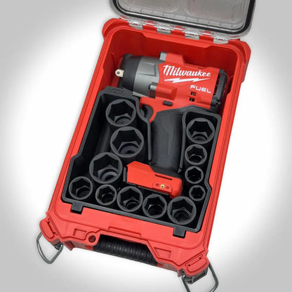 M18 1/2" High Torque Impact Wrench & Socket Insert for the Milwaukee PACKOUT Compact Organizer