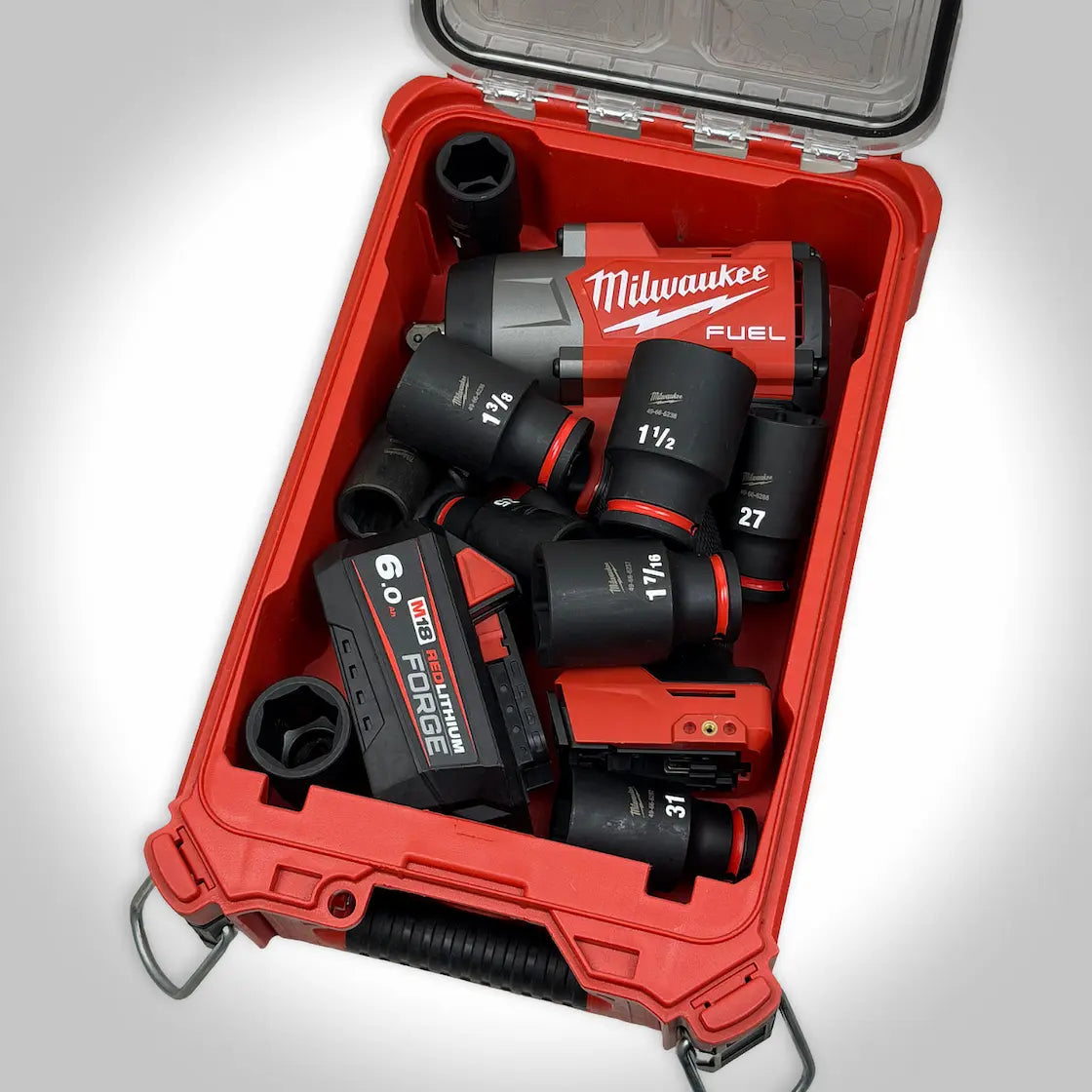 M18 1/2" High Torque Impact Wrench & Socket Insert for the Milwaukee PACKOUT Compact Organizer