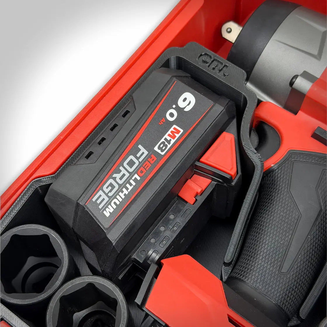 M18 1/2" High Torque Impact Wrench & Socket Insert for the Milwaukee PACKOUT Compact Organizer