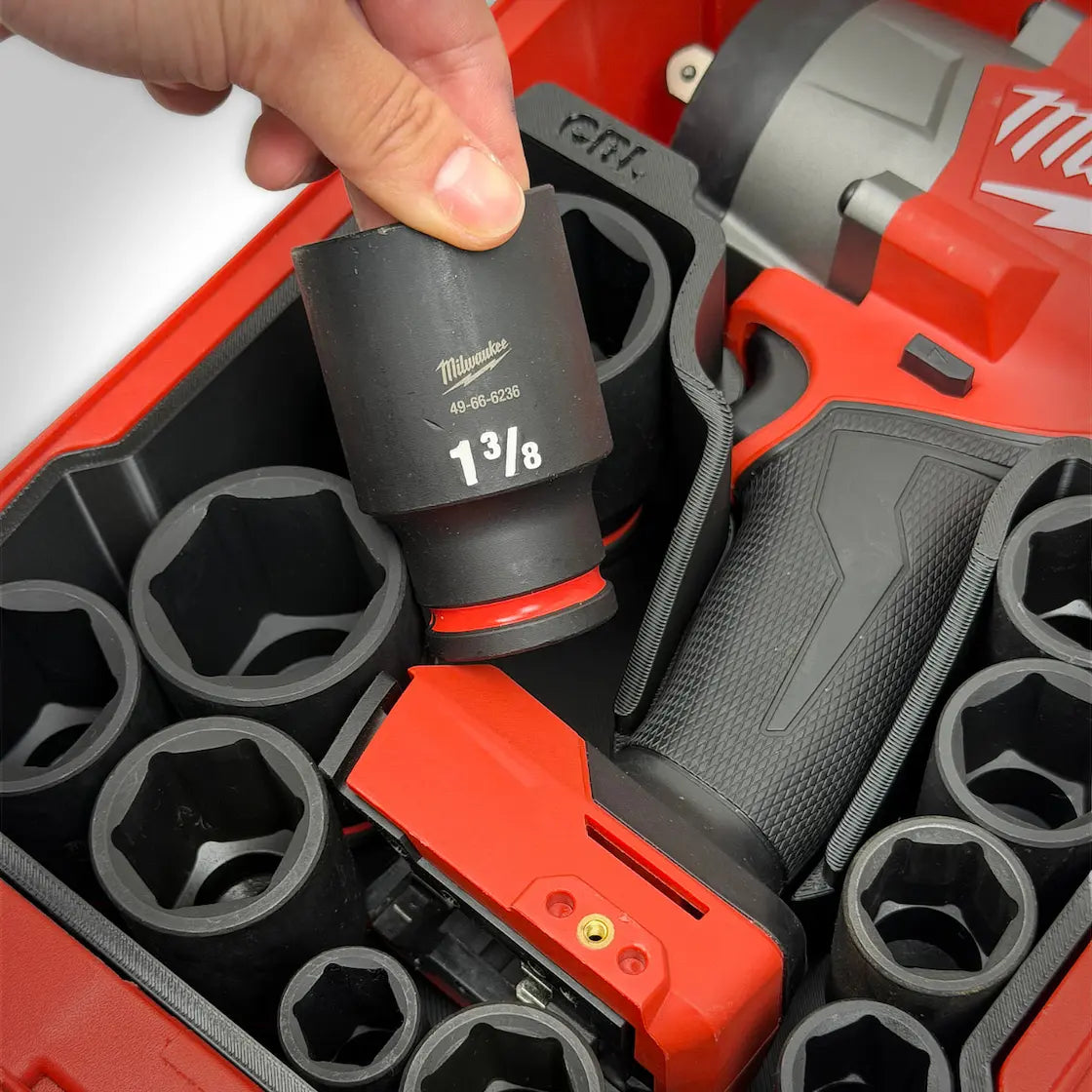 M18 1/2" High Torque Impact Wrench & Socket Insert for the Milwaukee PACKOUT Compact Organizer