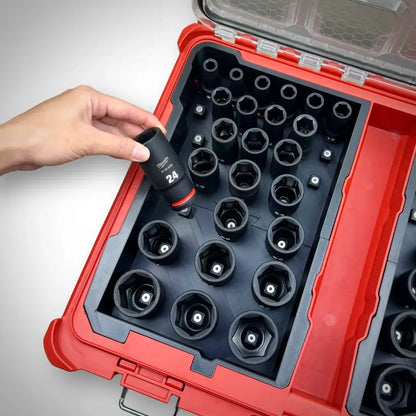 Metric & SAE Deep Impact Socket Organiser Insert for Milwaukee PACKOUT™ Organiser 48228430
