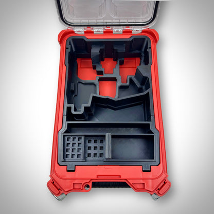 Installation Driver insert shown standalone—inside the PACKOUT™ container, with clearly defined compartments for each head and attachment.