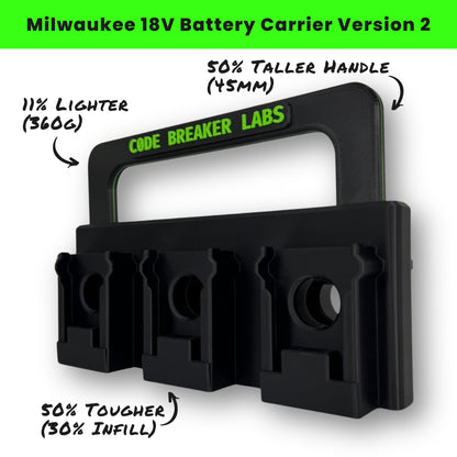 Milwaukee 18V Battery Carrier with Retractable Handle - 6 Pack