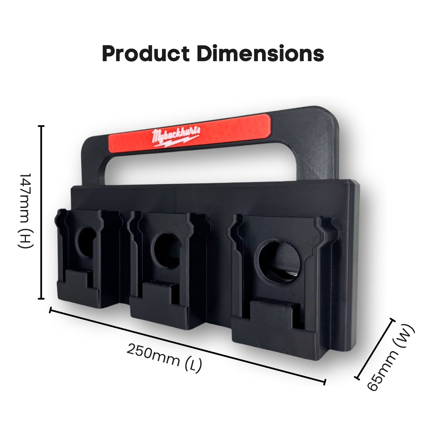 Milwaukee 18V Battery Carrier with Retractable Handle - 6 Pack