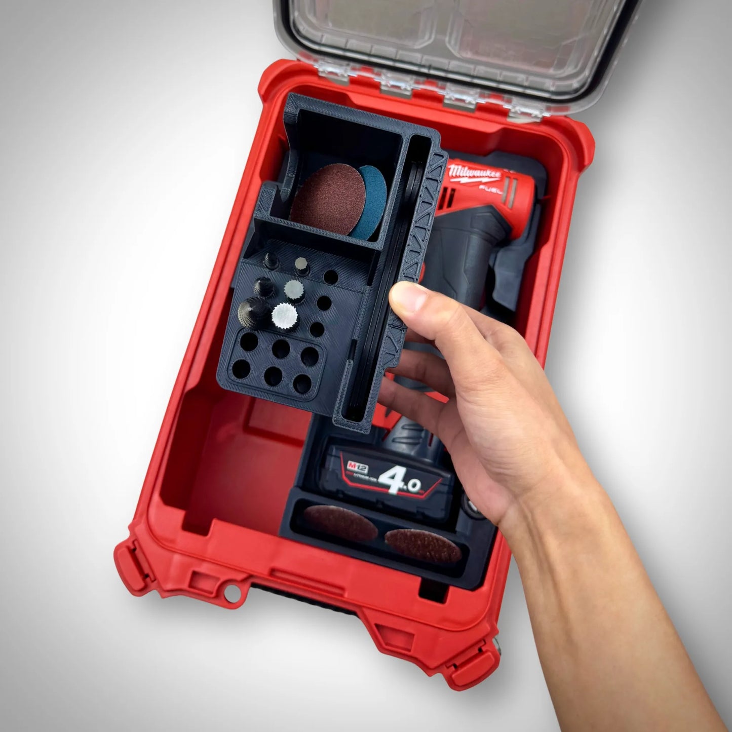 M12 FUEL™ Right Angle Die Grinder Insert for PACKOUT™ Compact Organiser