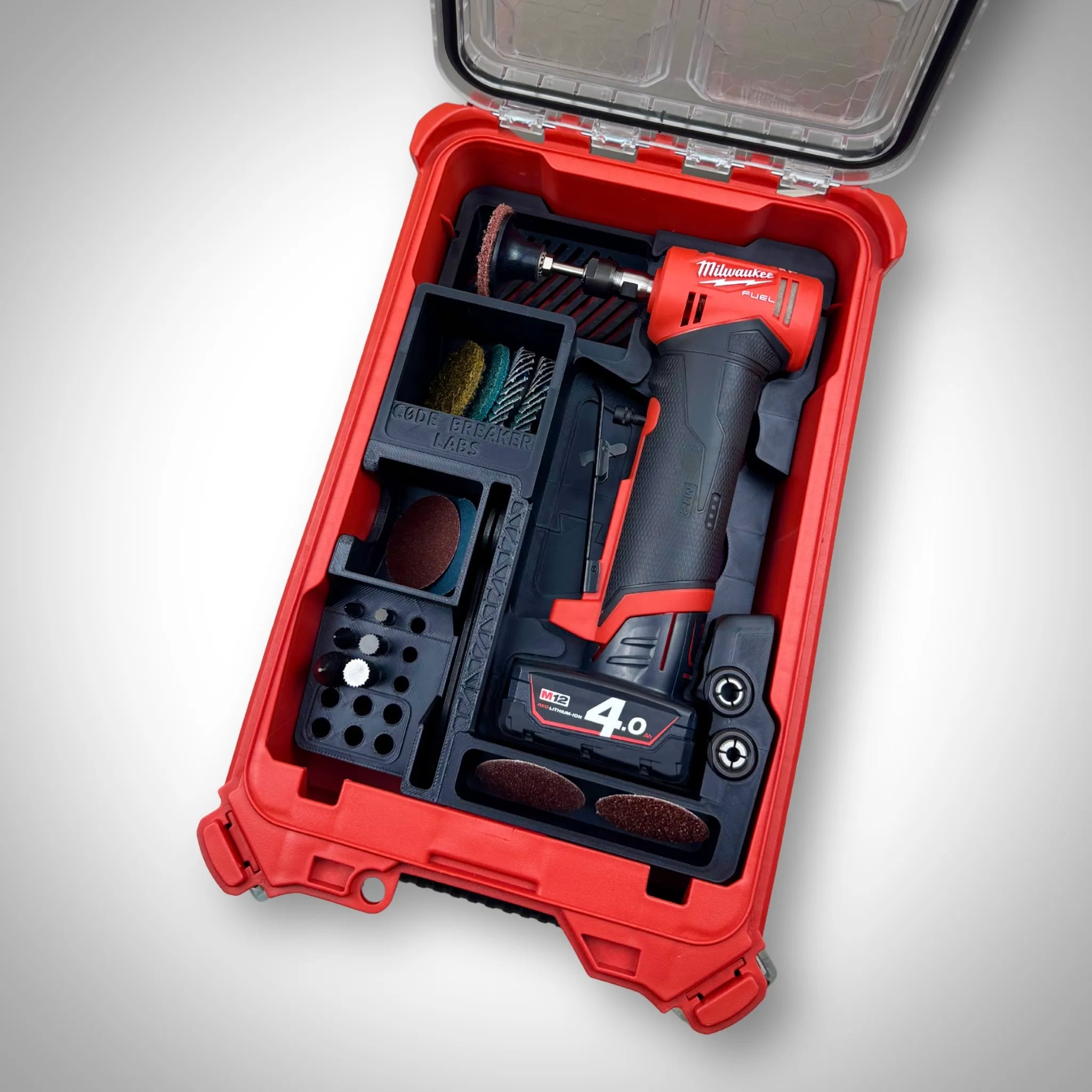 M12 FUEL™ Right Angle Die Grinder Insert for PACKOUT™ Compact Organiser