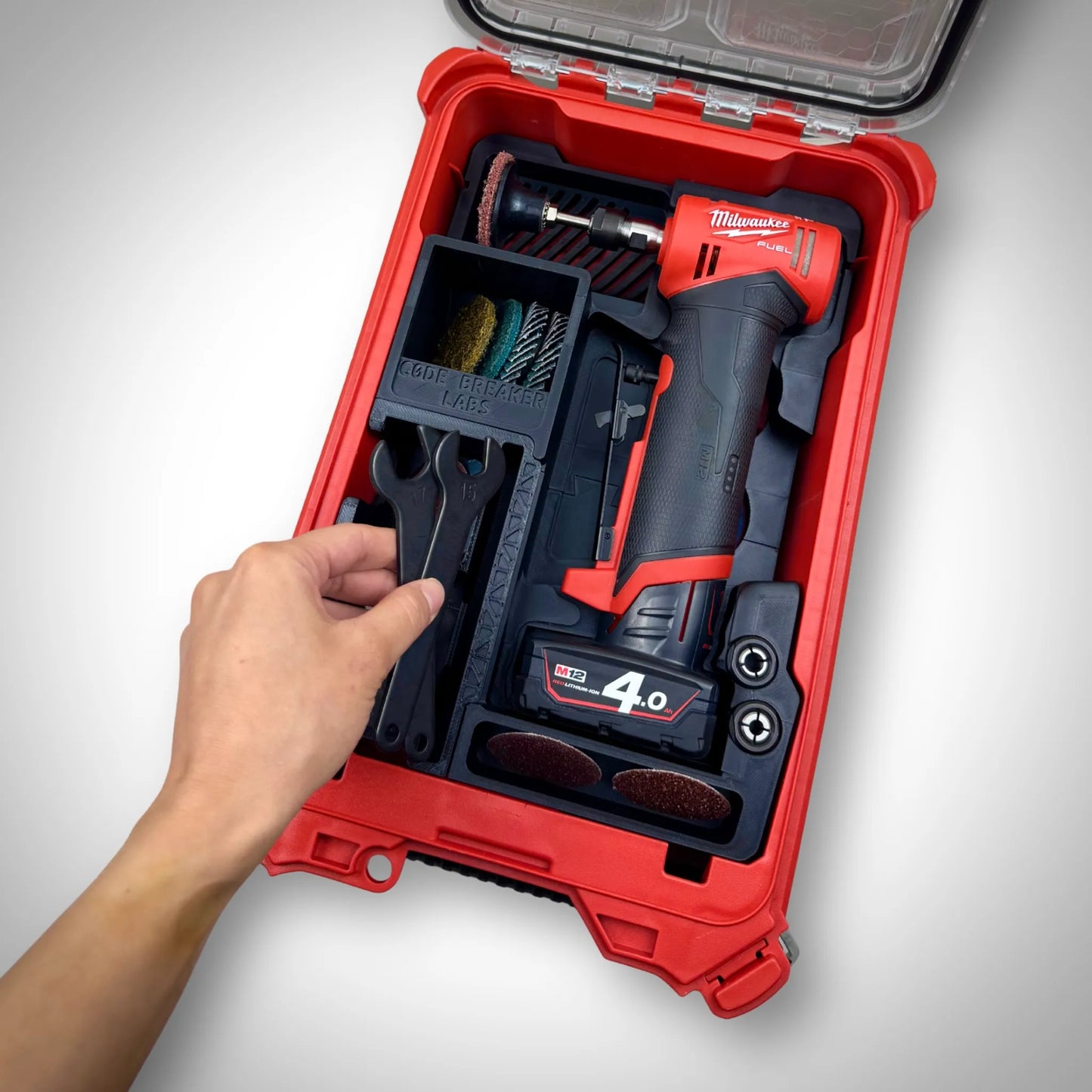 M12 FUEL™ Right Angle Die Grinder Insert for PACKOUT™ Compact Organiser