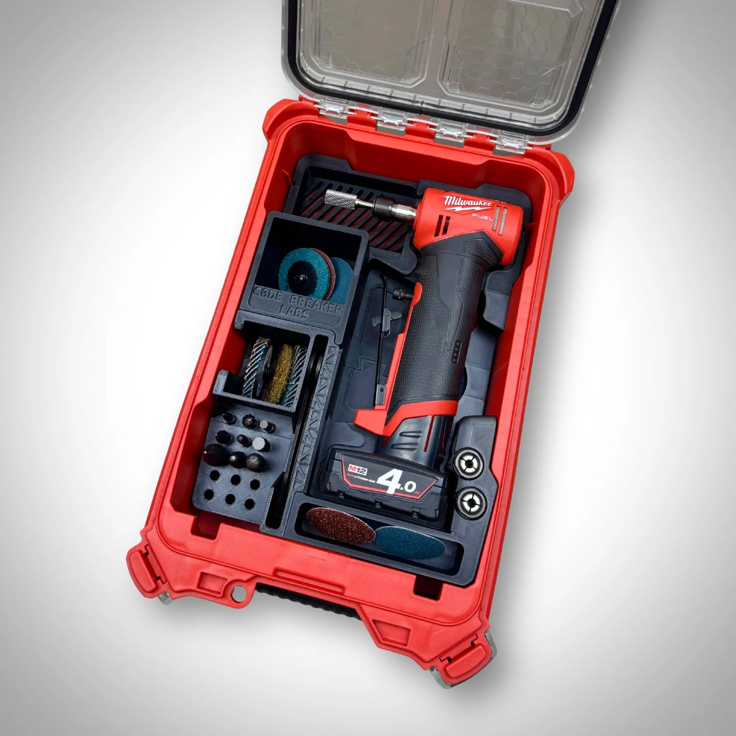 M12 FUEL™ Right Angle Die Grinder Insert for PACKOUT™ Compact Organiser