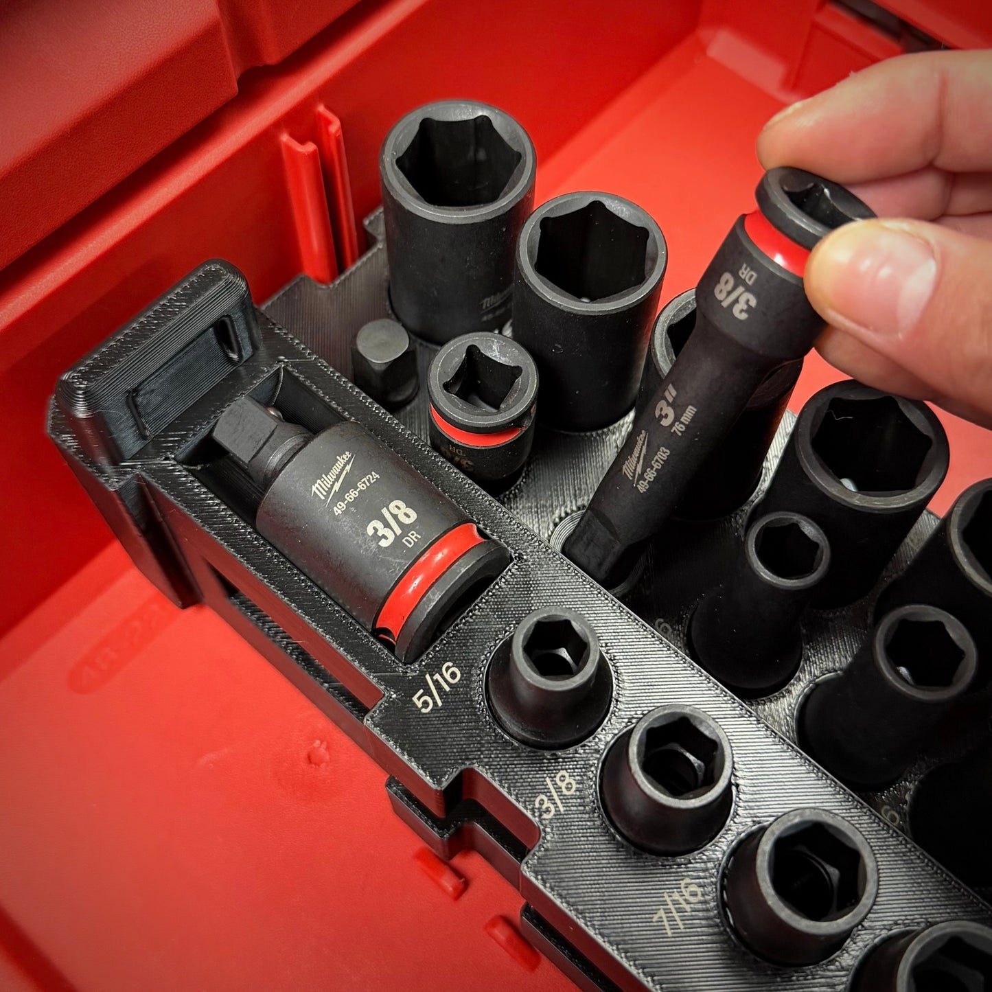 Milwaukee 3/8" Socket Set Quarter Insert for PACKOUT™ Drawers