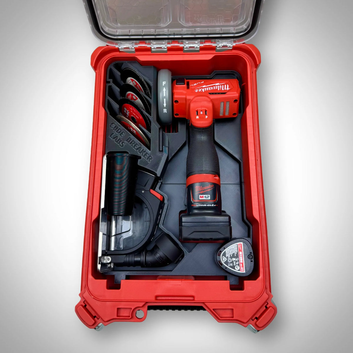 Code Inset Tool M12 Cut Off Tool PACKOUT™ Insert – Milwaukee Organizer – Code Breaker Labs