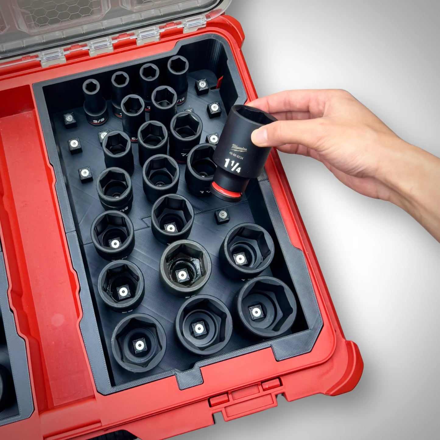 Metric & SAE Deep Impact Socket Organiser Insert for Milwaukee PACKOUT™ Organiser 48228430
