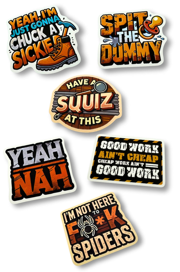 Tradie Vinyl Stickers V2