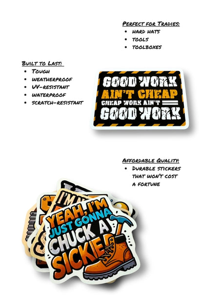 Tradie Vinyl Stickers V2